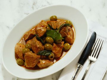 Rôti de veau aux olives