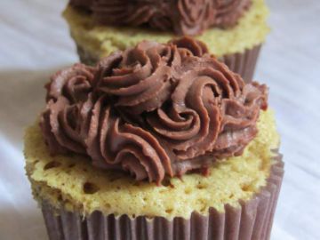Cupcakes façon poire belle-hélène