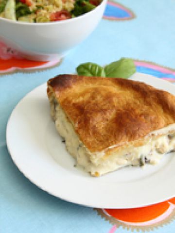 Tourte au poulet et aux champignons