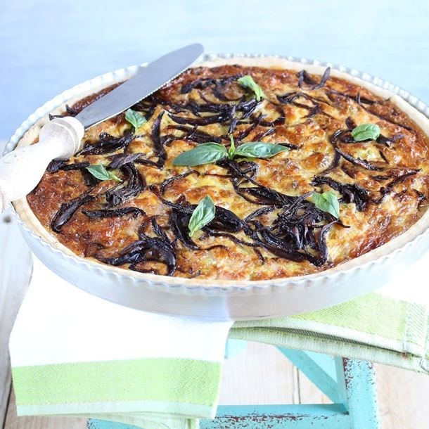 Quiche Printanière aux Petits-pois, Chèvre frais & Bacon