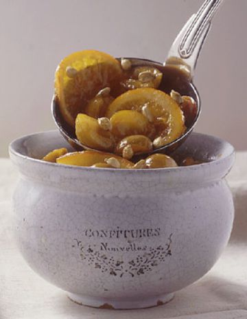 Quetsches et pommes à l'anis et à la vanille