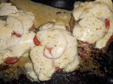 Cotes de porc échine à la mozzarella fondante