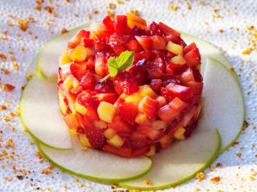 Tartare de fraises et nectarines