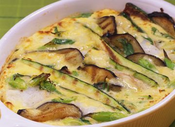 Gratin de cabillaud aux aubergines et aux courgettes