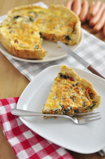 Quiche aux carottes, poireaux et 4 épices