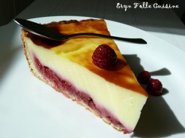 Flan pâtissier framboises citron