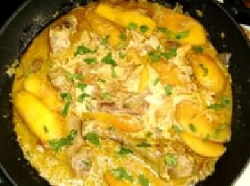 Wok de poulet aux mangues