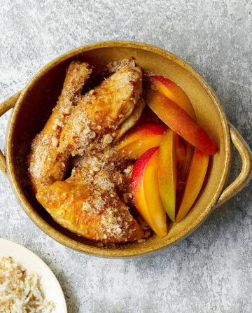 Curry de poulet à la mangue et noix de coco grillée épicée