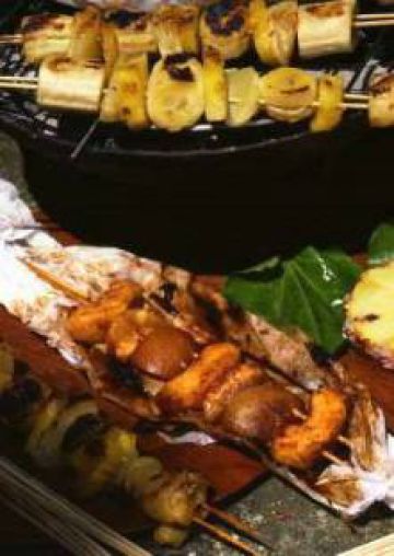 Fruits en brochettes