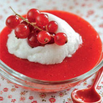 Ile flottante fraise-tomate
