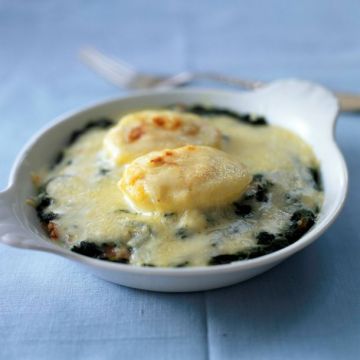 Gratin d'épinards à l'oeuf