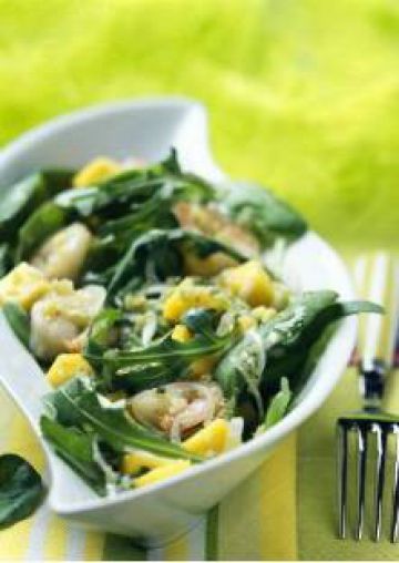 Salade de gambas et de mangues (Saveur salée)