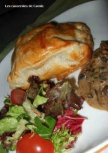 Filet mignon de porc aux échalotes, cèpes et beaufort en croûte