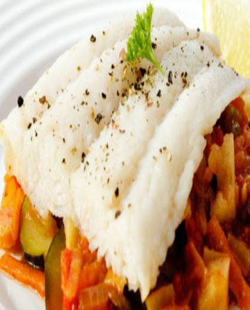 Poisson vapeur et ratatouille maison