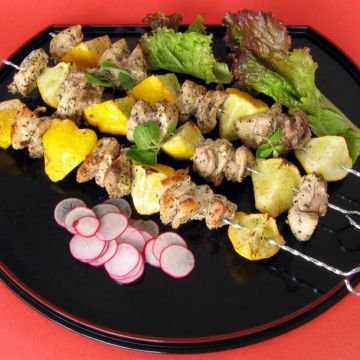 Brochettes de poulet à la grecque