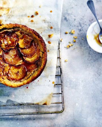 Gâteau aux pommes, ricotta et amandes