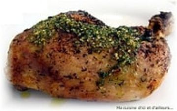 Poulet grillé à la menthe