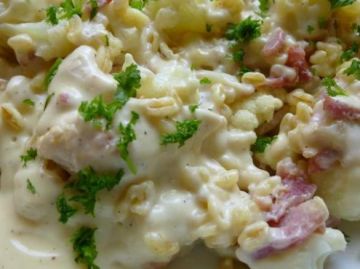 Poulet, blé, chou-fleur et sauce - Thermomix