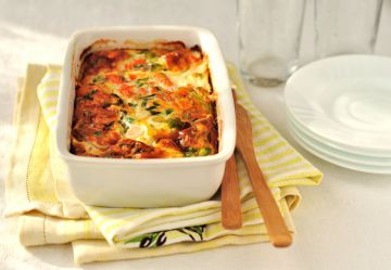 Clafoutis de crevettes aux épinards