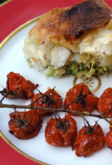 Brick cabillaud courgettes