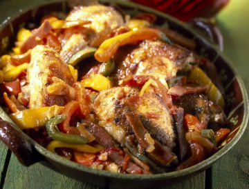 Poulet basquaise au wok