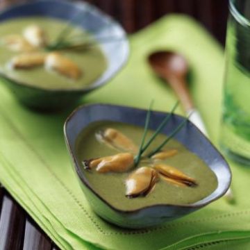 Velouté de cresson aux moules