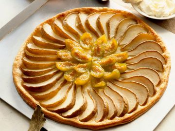 Tarte aux poires et aux figues caramélisées