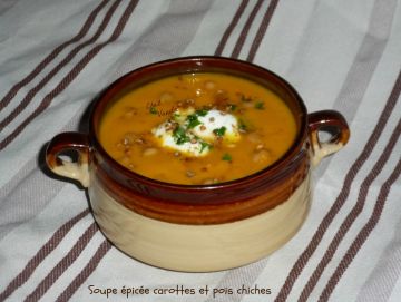 Soupe épicée carottes et pois chiches WWEB - 5 SP la part