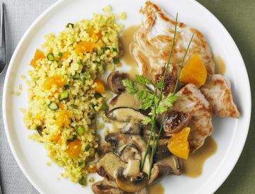 Sauté de dinde à l'abricot