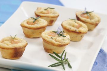 Mini muffins aux crevettes roses et curry maison