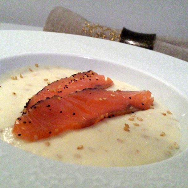 Velouté de panais au saumon fumé