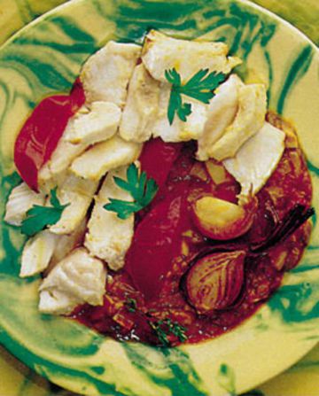 Cabillaud aux champignons et aux tomates