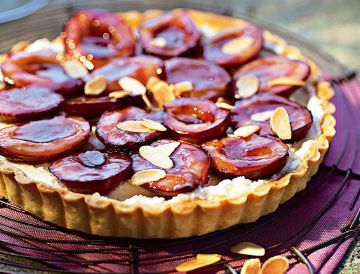 Tarte aux prunes et mascarpone