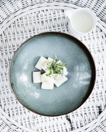 Soupe d’asperges blanches au riz