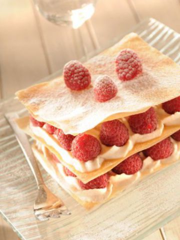 Millefeuille à la framboise