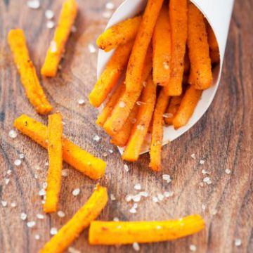 Frites de butternut au miel et aux épices