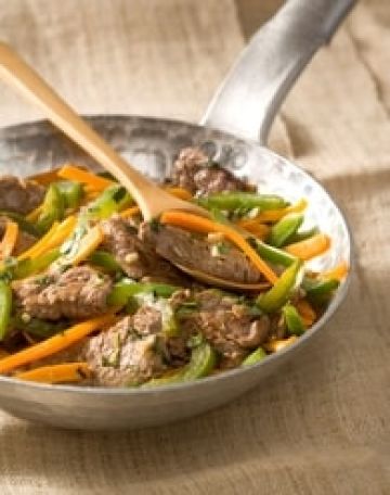 Poêlée de Bœuf mariné aux légumes croquants