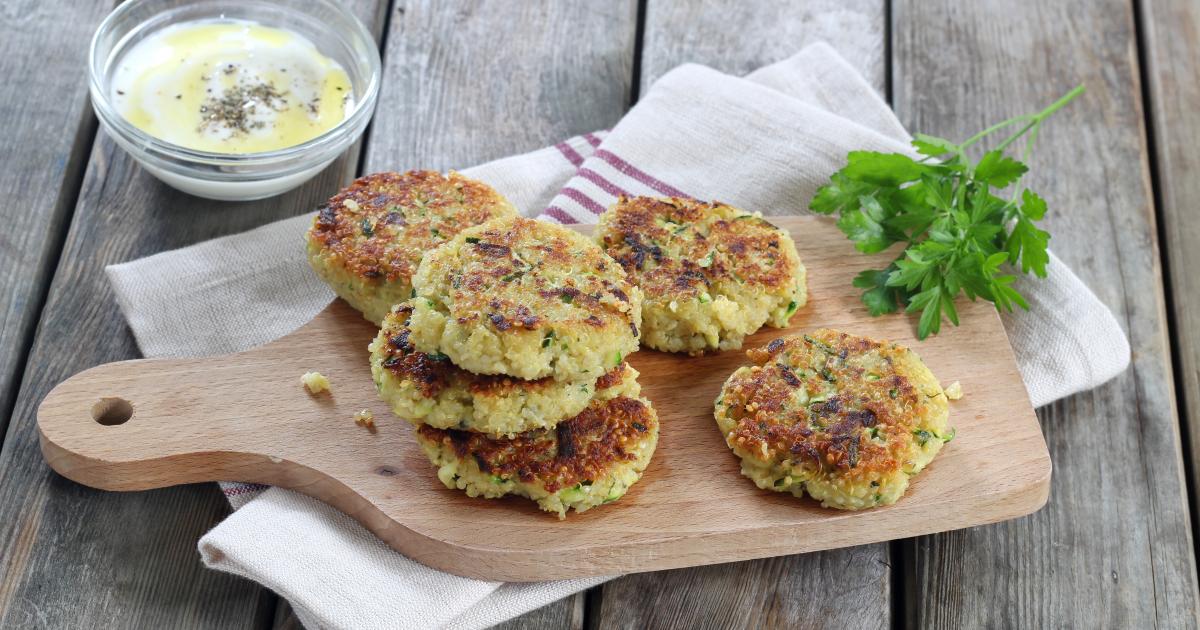 Galettes au quinoa et courgettes en pas à pas