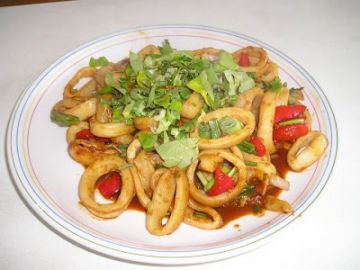 Calamar sauce piquante