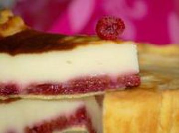 Flan pâtissier citron-framboises