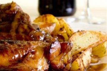 Chapon aux pommes et au miel