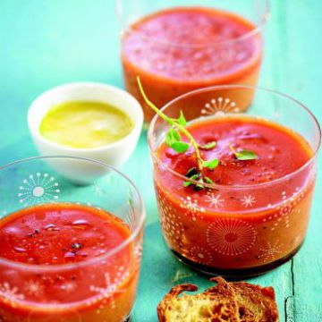 Gaspacho de tomates à l'aïoli