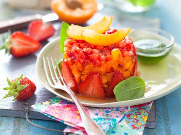 Tartare de fruits au basilic et à la vanille