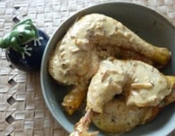 Cuisses de poulet à la moutarde