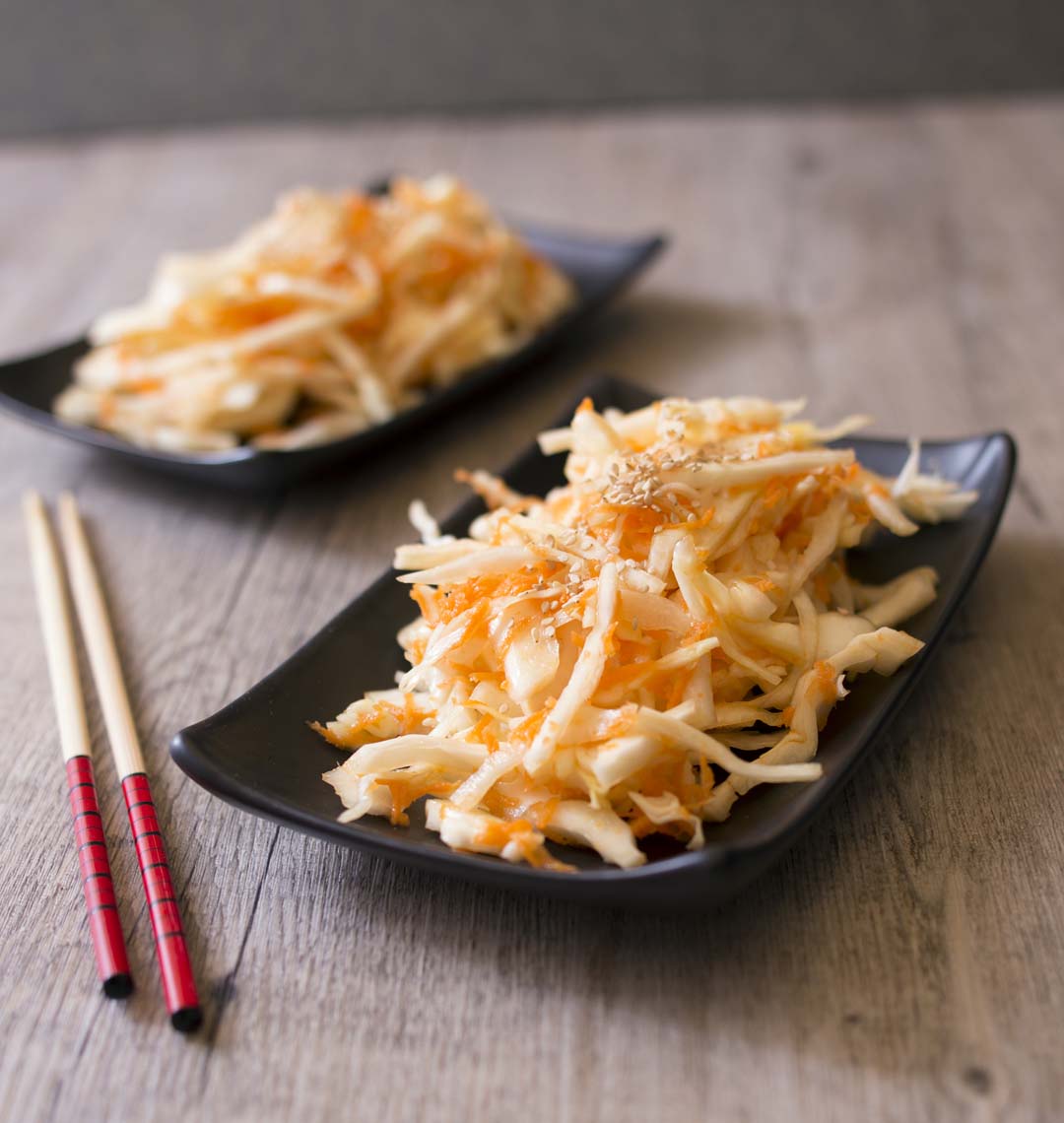 Salade de chou et carotte à la japonaise