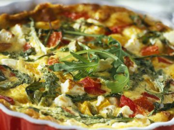 Quiche courgettes, poivrons et chèvre