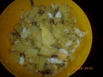 Salade de pommes de terre, oignon et chorizo