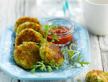 Palets de quinoa et coulis de poivrons