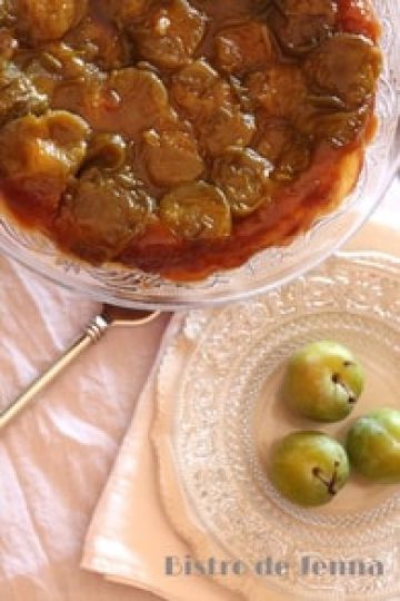 Tatin de reines claude au caramel au beurre salé