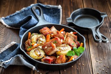 Poêlée de veau aux carottes et oignons